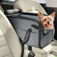 Console Dog Car Seat, Armrest Middle Console Booster Travel Carrier 18 LBS.