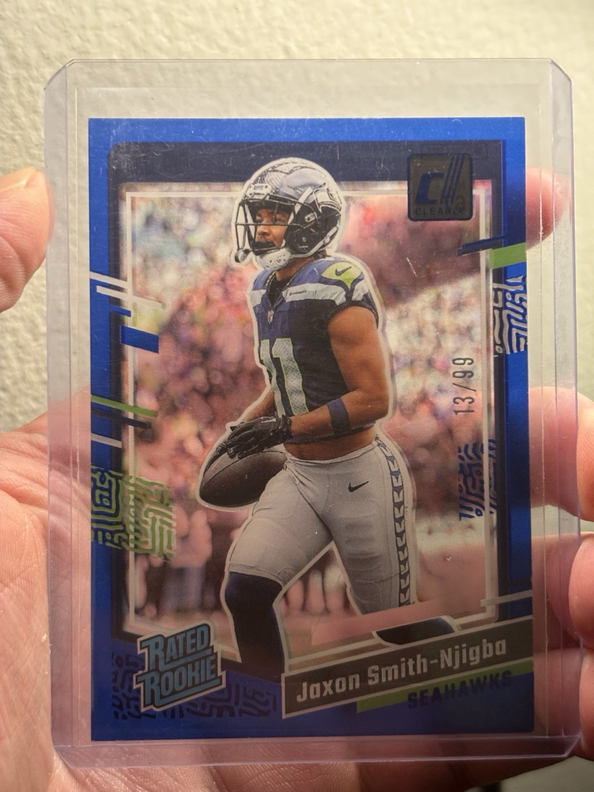 2023 Panini Clearly Donruss - Rated Rookie Jaxon Smith-Njigba #67 Blue /99 (RC)