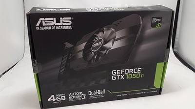 USED ASUS Geforce GTX 1050 Ti 4GB Phoenix fan Edition DVI-D DP 1.4 Gaming Card