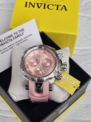 Invicta - VENOM - Pink - Swiss Chronograph - 1000m WR Sunray Dial