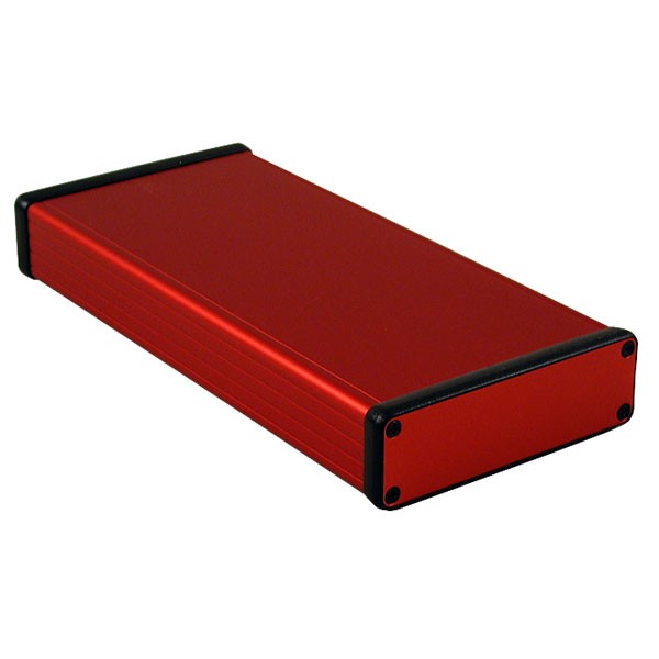 Hammond Extruded Aluminium Enclosure 220 x 103 x 30.5mm Red