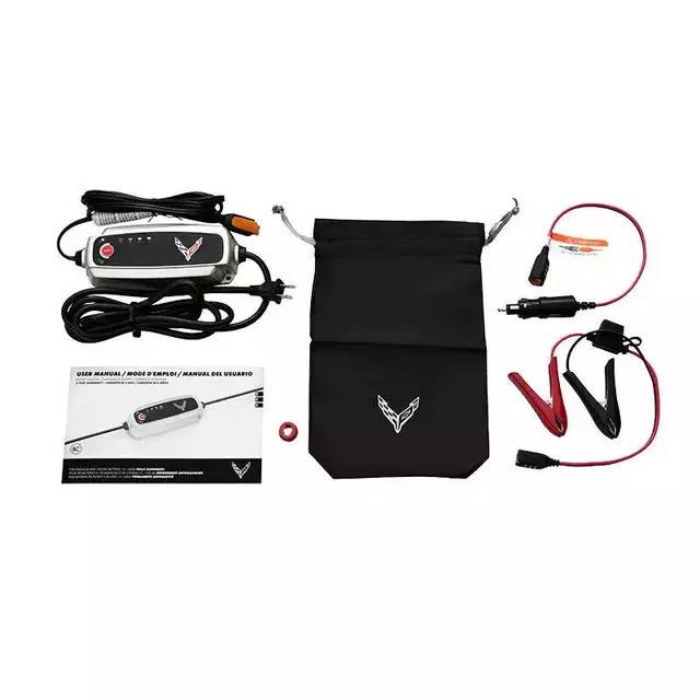 Corvette Battery Conditioner W/ Crossed Flags Logo 110V C6-C8 NEW OEM GM 8553067