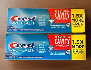 2 Pack Crest Pro-Health Toothpaste Cavity Protection 2.6 oz NEW NIB