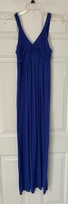 DESIGN HISTORY Women's Size Small Blue Maxi Dress Braided Straps Stretch