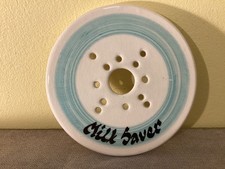 Vintage TONI RAYMOND Pottery HAND PAINTED MILK SAVER DISC PLATE 70s