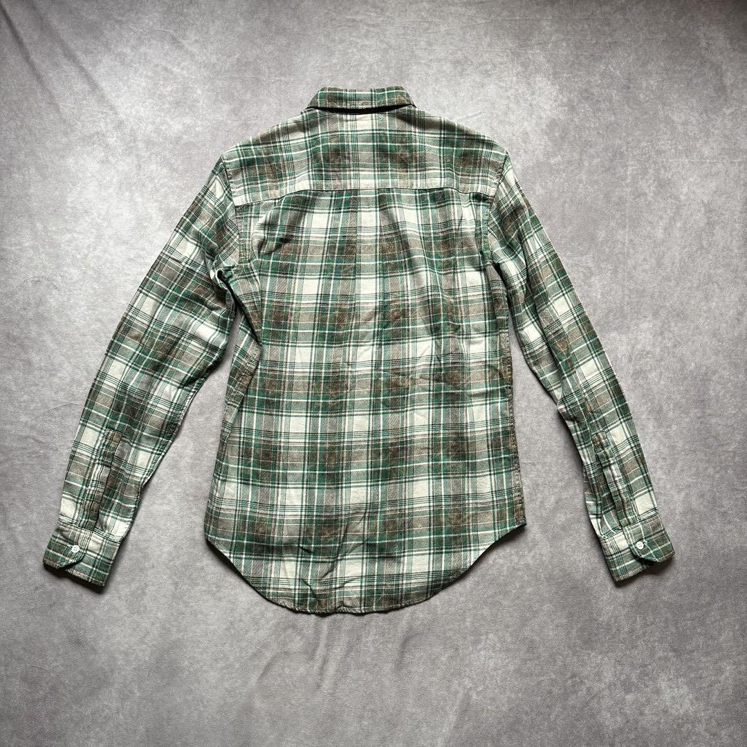 Camicia Saint Laurent Paris EDIZIONE Hedi Overdyed Check Tg 37 Verde Made in Japan