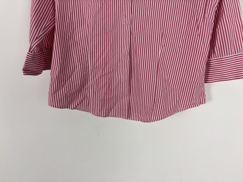 Camicia Amina Rubinacci a righe con bottoni taglia 42 rosa bianca colletto manica 3/4 - Foto 6 di 10