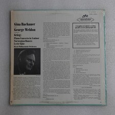 Edvard Grieg Piano Concerto In A Minor LP Vinyl Album Record Classical