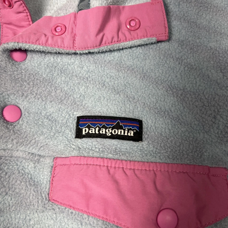 Patagonia Synchilla Snap-T Pullover Womens Small Blue Pink Fleece Retro Outdoor - Image 3 of 4