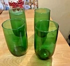 VTG Anchor Hocking Emerald Green 5" Tumblers Set of 4