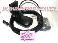 NEW HUMMINBIRD XT-6-20 2-PIN DUAL BEAM TRANSDUCER W/MOUNT FITS 200DX PRO ANGLER