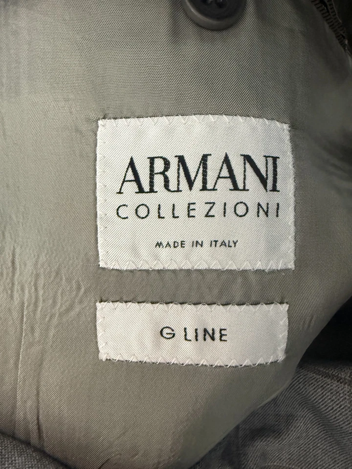 Abrigo deportivo Armani Collezionii línea G para hombre talla 44L gris tostado ventana Foto 2 de 4