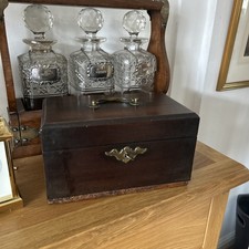 An Antique Georgian Mahogany Tea Caddy In Original Condition With Super Patina