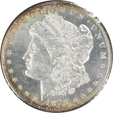 1878 7/8TF VAM 34 Morgan Silver Dollar Weak 7/4 BU Uncertified #303