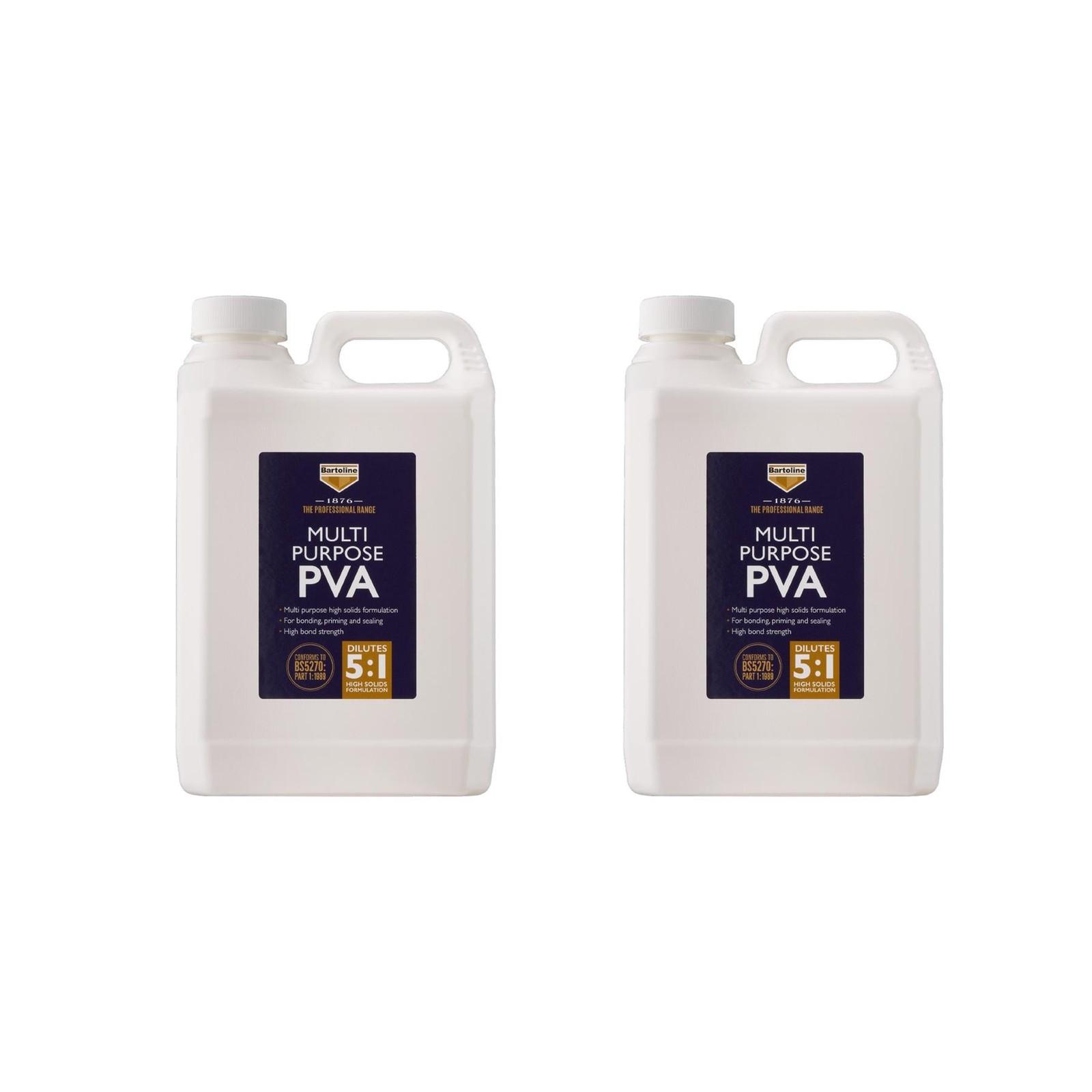 2x Bartoline 1876 PVA Adhesive & Sealer Multi-Purpose Bond Agent Drying 2.5L