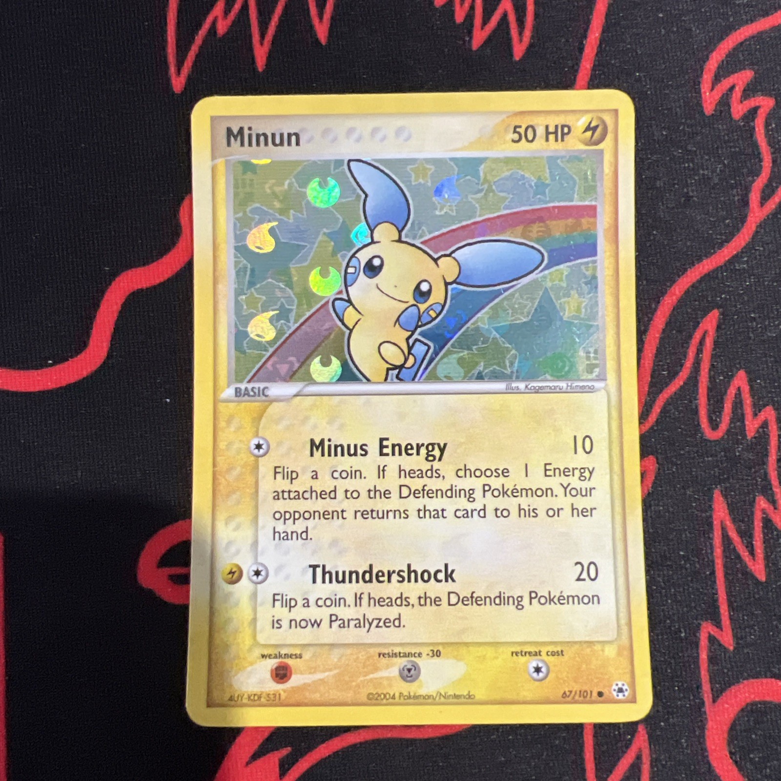 Minun 67/101 Hidden Legends Reverse Holo Pokémon Card Near Mint!!