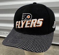 Vintage Philadelphia Flyers Hat Logo Athletic Wool Snapback Cap 90s Script Grid