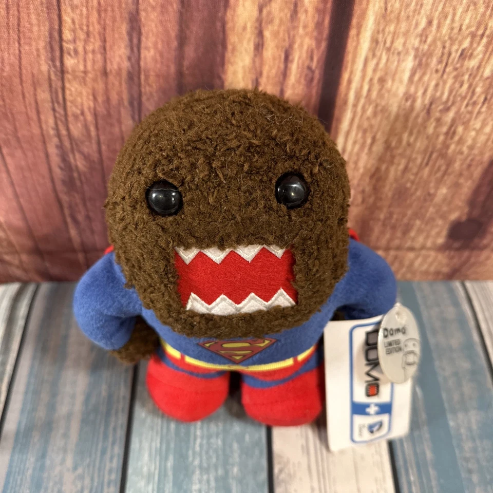 Domo-kun NHK personaje DC comics Superman muñeca de peluche juguete 6,6" con etiqueta Foto 2 de 4