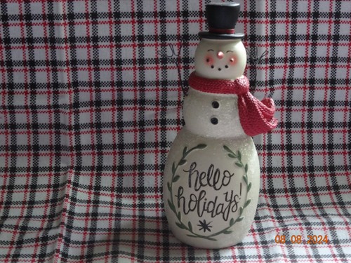Schneemann "hello holidays" mit schwarzem Zylinder - Neu von Blossom Bucket #13493 - Bild 6 von 7