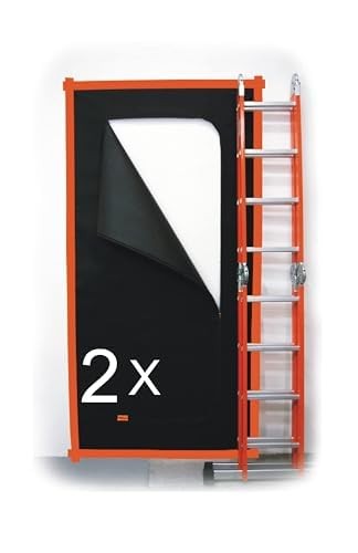 SafeCore 2 pack anti-dust zip door 220x110 cm, thick 220 cm x 110 Black