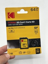 Kodak 64GB SDXC UHS-I U3 V30 4K Ultra HD Memory Card