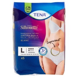 TENA SILHOUETTE VITA BASSA BIANCHERIA INTIMA BLANC NORMAL L 5 PZ