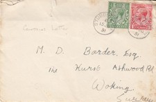 1931 King George V stamps on letter