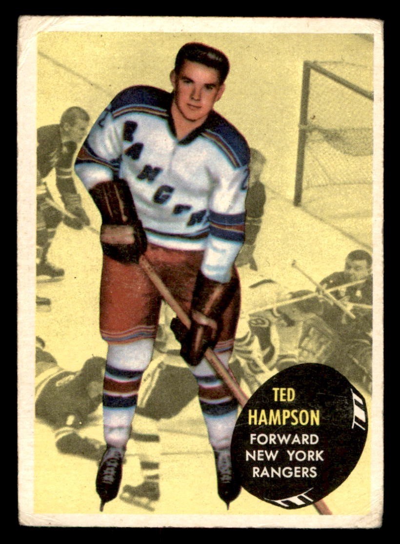 Ted Hampson #59 Hockey Cards 1961 Topps trading card — raw and PSA graded price guide