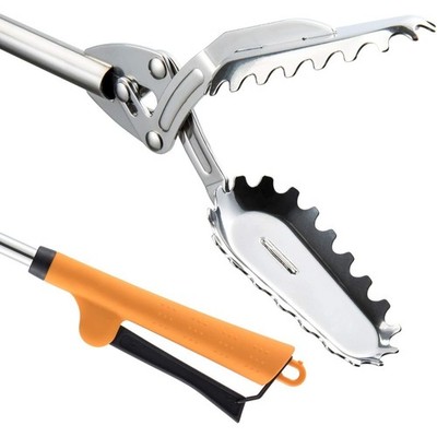 Stainless Steel Grabber Reacher Tool with Tongs for Trash Picking Logs BBQ Fire