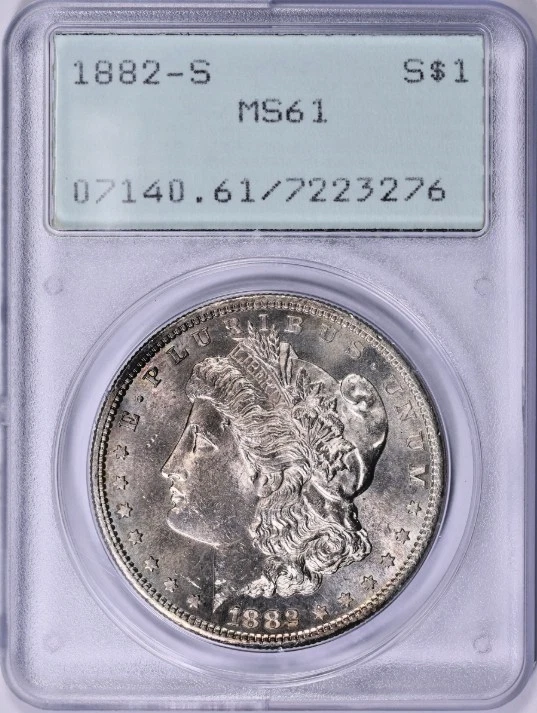 PCGS-MS61 アメリカ 1882O　モルガンダラー銀貨 ニューオリンズ MS 61 Graded 1882 Year Morgan US Dollars (1878-1921) for sale | eBay