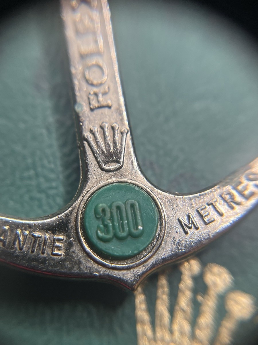 Genuine Vintage Rolex Submariner Anchor 300m / 1000Ft Green Dot