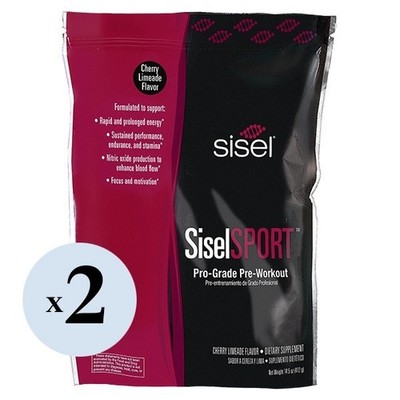 2 Pack Sisel SPORT Pre Workout Cherry Limeade Energy Focus -New&US Seller️   