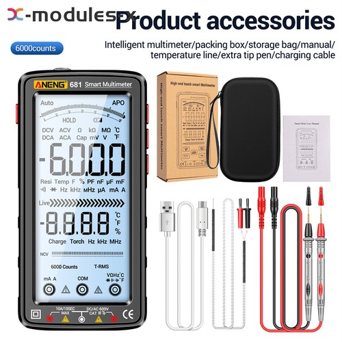 ANENG 683 682 681 Smart Digital Multimeter AC/DC Capacitance Meter Diode Tester - Picture 17 of 30