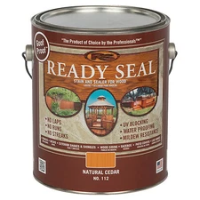 Ready Seal 112 Exterior Wood Stain & Sealer, Flat Natural Cedar, 1-Gallon -
