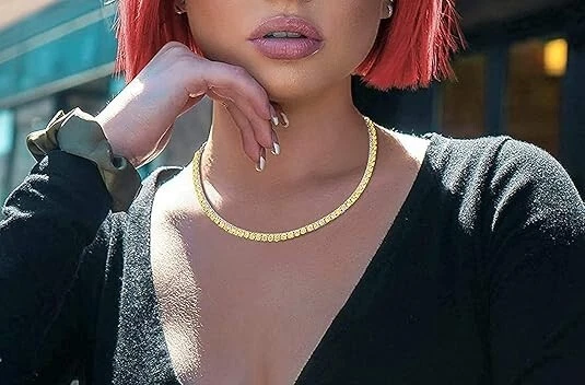 Women's 18k White Gold Plated Yellow CZ 4MM Round Cut Tennis Necklace - 18" - Image 3 of 4