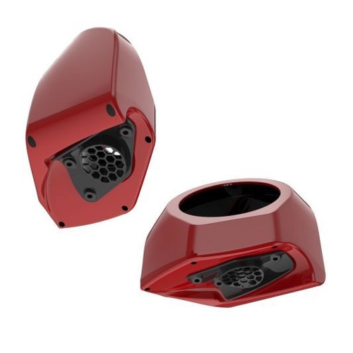 Redline Red King Tour Pack 6.5" Speaker Pods for 14+ Harley Street FLHX - Picture 4 of 5