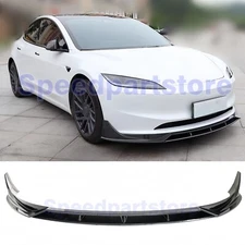 For 24-26 Tesla Model 3 Highland Performance Style Gloss Black Front Lip Spoiler