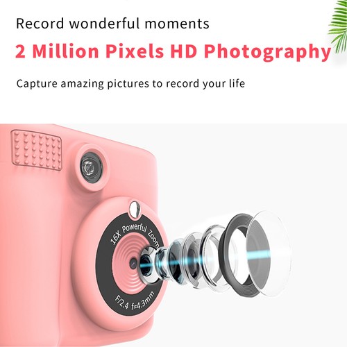 Kids Camera Video Recorder 1080P LCD Mini Toy Digital Children Cam Instant Print - Picture 23 of 24