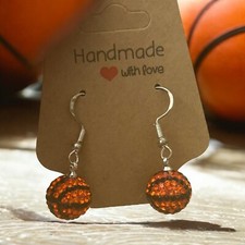 Basketball Earrings - Handmade