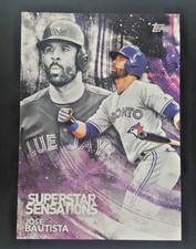2018 TOPPS JOSE BAUTISTA ONLINE EXCLUSV 5X7 JUMBO #10/49 JERSEY NUMBER BLUE JAYS