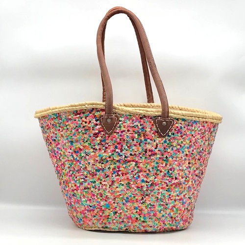 Unbranded Colorful Straw Large Beach Bag - Picture 2 of 10