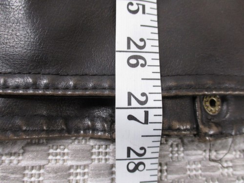 Levis Jacket Mens Large Dark Brown Faux Leather Stowaway Hood Pleather - Picture 8 of 20