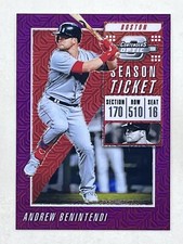 Andrew Benintendi 2019 Panini Chronicles Contenders Optic Purple Mojo /75 #14