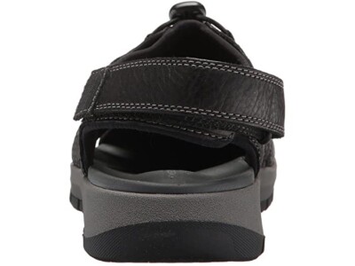 Mens Clarks Brixby Cove Black Leather Fisherman Size 13 