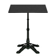 Blumfeldt Bistro-Tisch eckig Marmortischplatte 60 x 60 cm Gusseiserner Standfuß