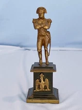 19th C Bronze Statue France Emperor Napoleon Bonaparte Waterloo Battle War