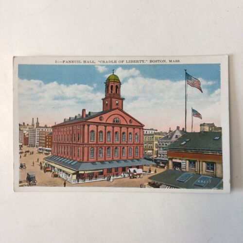 Faneuil Hall Cradle of Liberty Boston Massachusetts Unposted Postcard  - Picture 1 of 3