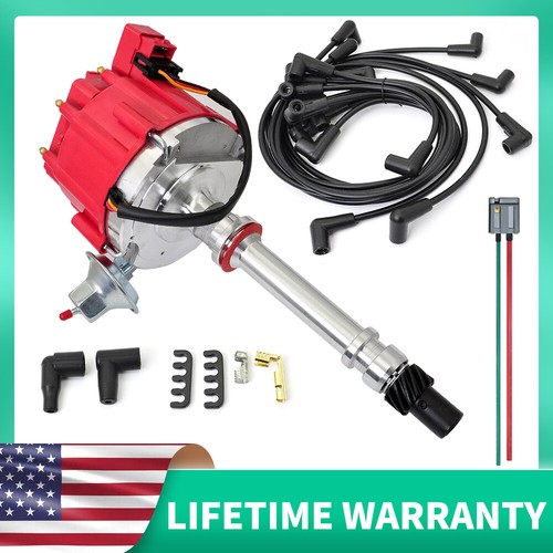 HEI Distributor +Wire +Pigtail for Chevy w/65K Volt 9000RPM 350 454 SBC BBC GM08