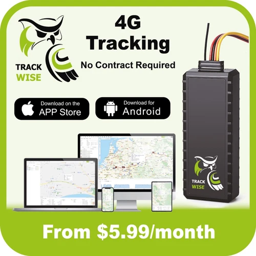 Track Wise CT1 4G GPS Car Tracker - Van, Motorbike & Caravan Real-Time Tracking.