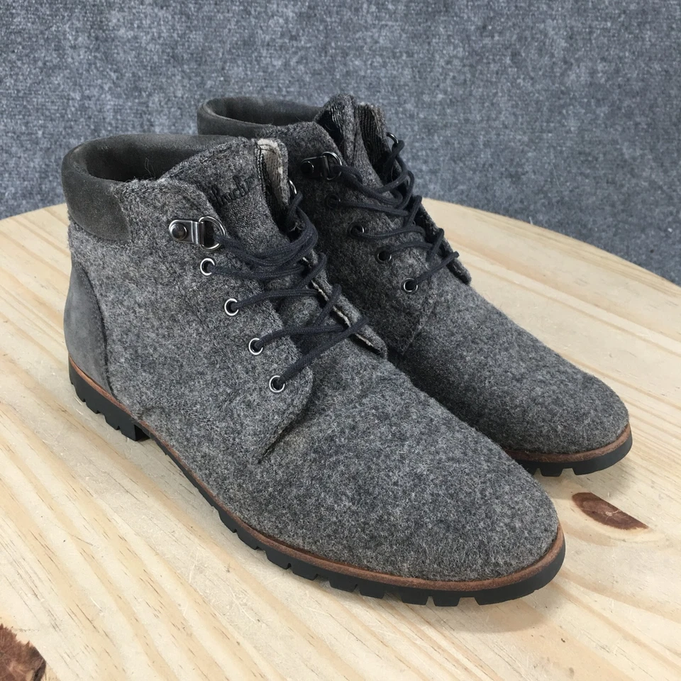 Woolrich Boots Womens 8 Chukka Gray Wool Lace Up Comfort Ankle Top WW3500-030 - Image 3 of 4